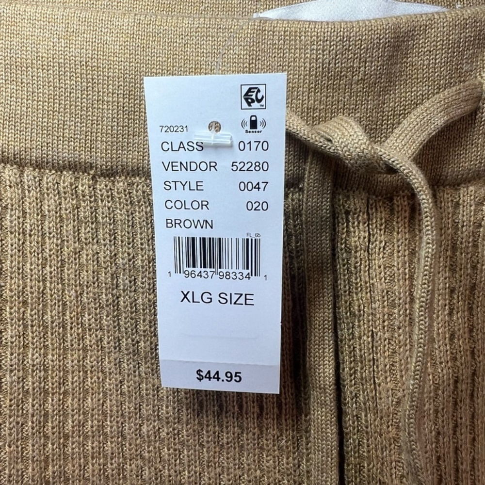 PacSun Textured Woven Knit Shorts Light Brown Pull On Pockets Beach NEW Men's XL - Picture 10 of 12